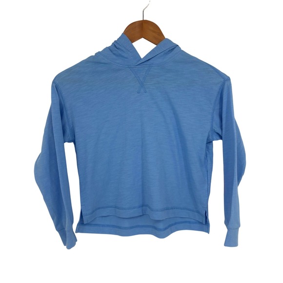 wonder nation Other - Blue Slub Jersey Pullover Hoodie Kids X-Small 4-5 Long Sleeve Fall Wonder Nation